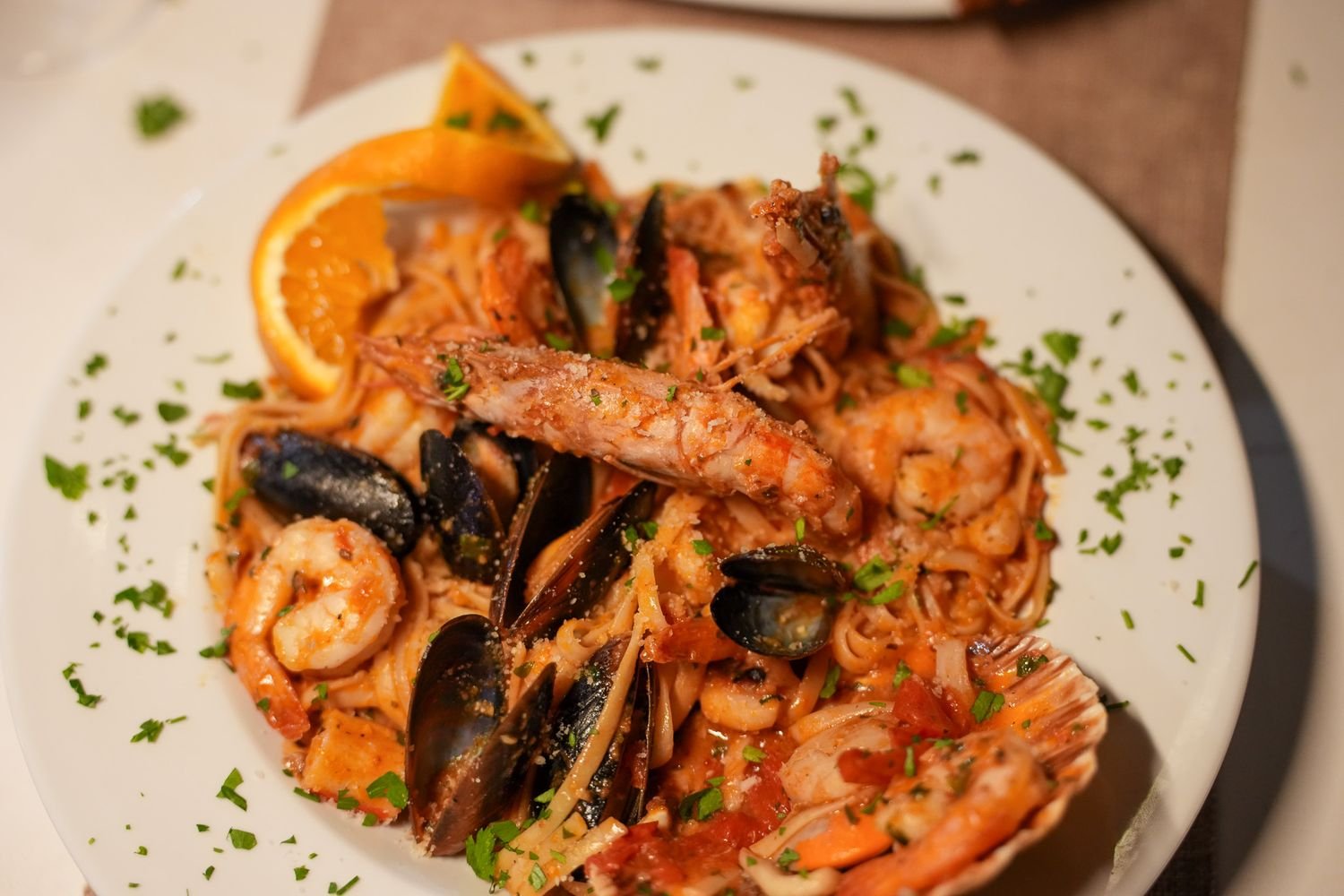 Seafood pasta